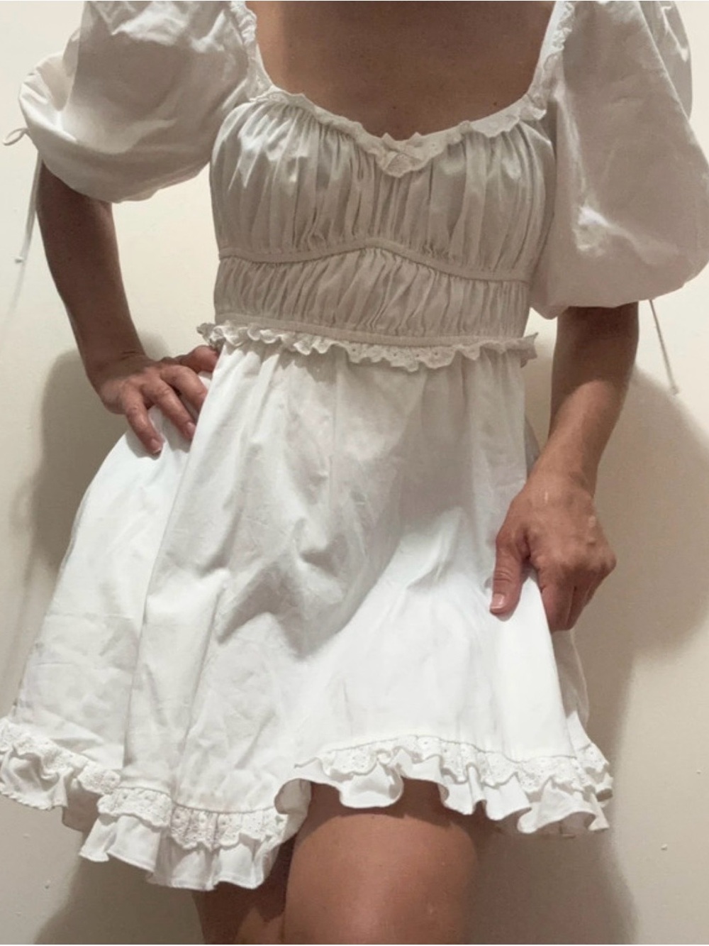 For Love &Lemons Puff-Sleeve Mini Dress - Picture 1 of 8